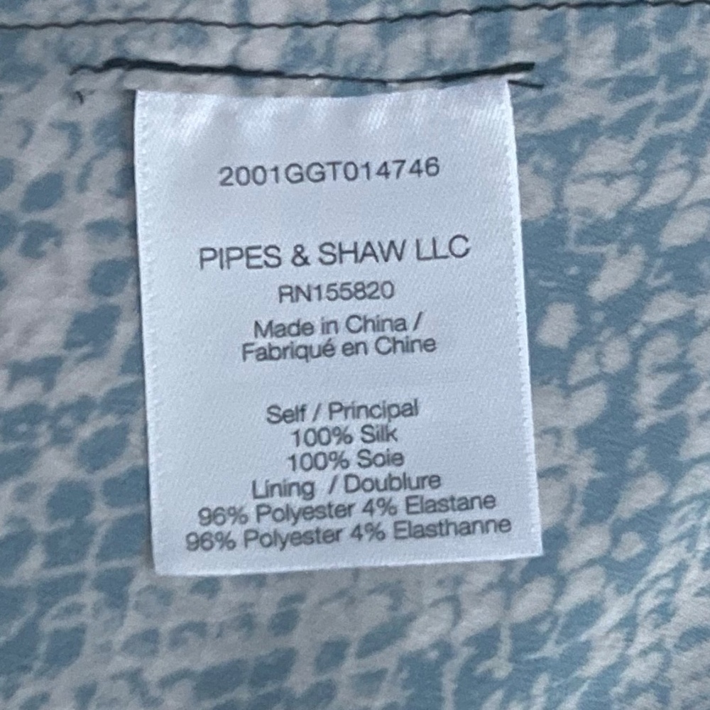 Nwt Veronica Beard Python Print Lowell Blouse Sz 4 - image 8